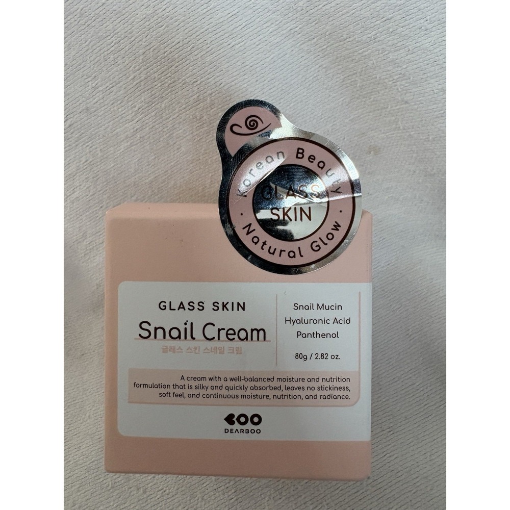 NEW DEARBOO Glass Skin Snail Cream Hyaluronic Acid Snail Mucin 2.82oz K-Beauty